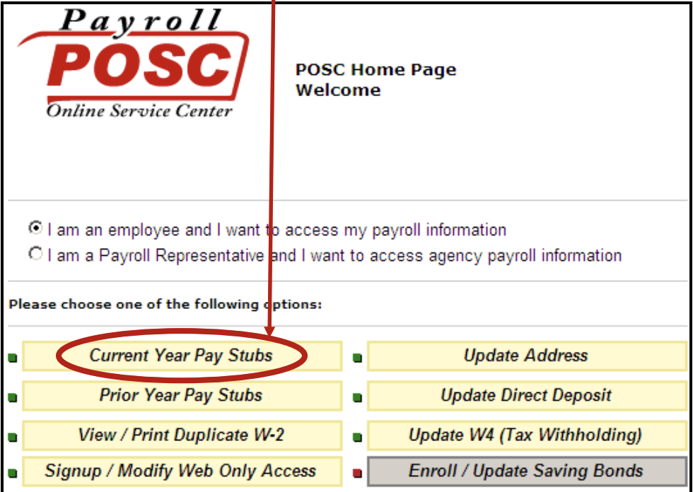 Homescreen of POSC system