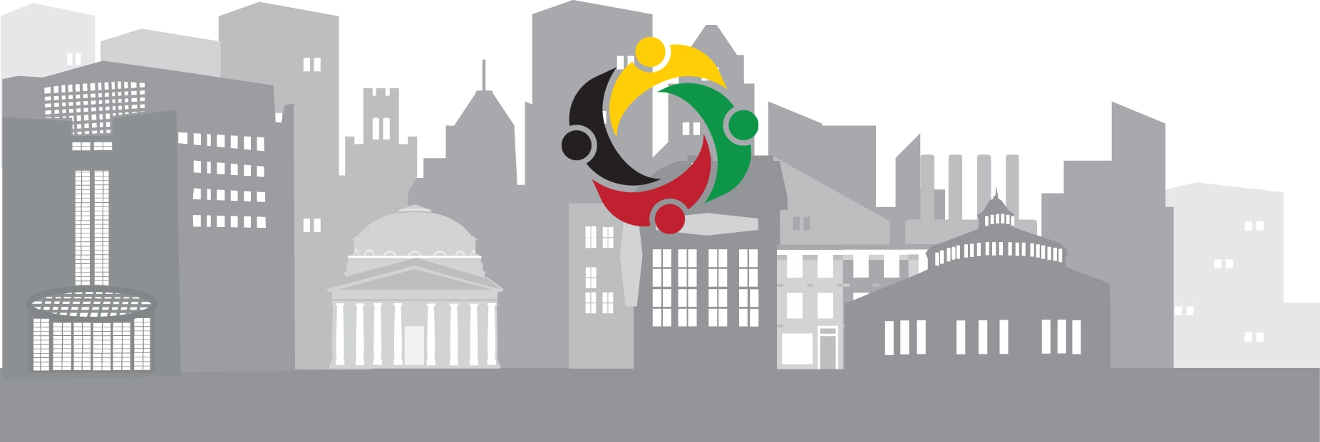 EMBRACE Initiative graphic over a skyline illustration