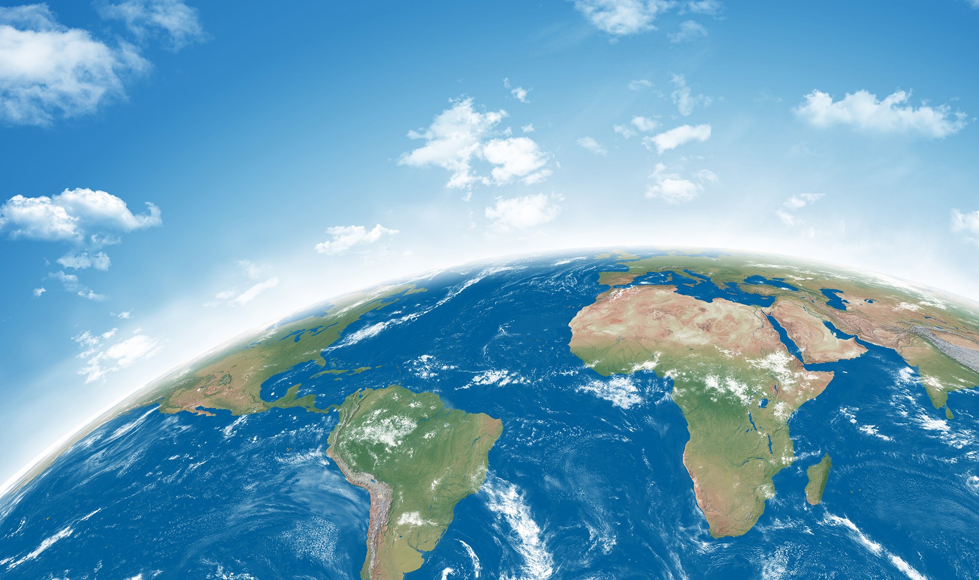 An aerial view of the earth