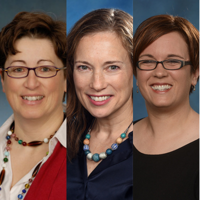 Headshots of Dr. Joana Carneiro Da Silva, Dr. Miriam Laufer, and Dr. Shannon Takala-Harrison