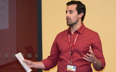 University of Maryland School of Medicine MD/PhD student David Kurland presents his business pitch for his CIPP course on entrepreneurship. 