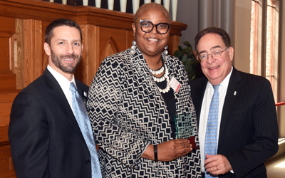 Robertha Simpson, director of continuing medical education and conflict of interest at the medical school, won UMB’s Community Service Award.