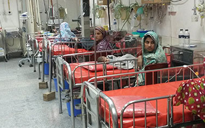 A cholera ward in Dhaka, Bangladesh. Courtesy of Wilbur Chen