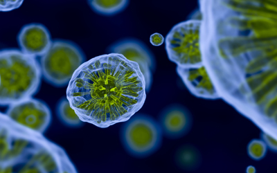 microscope view of HIV 