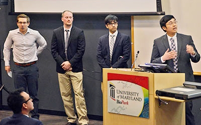 Four competitors in SOM entrepreneur competition