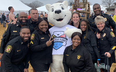 Team UMB Cool poses before taking the plunge!
