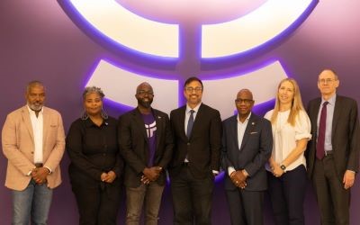 Members of the GBC Consortium, including Jim Hughes, senior vice president and chief enterprise and economic development officer at UMB (far right). Photo courtesy of Haldan Kirsch, GBC.