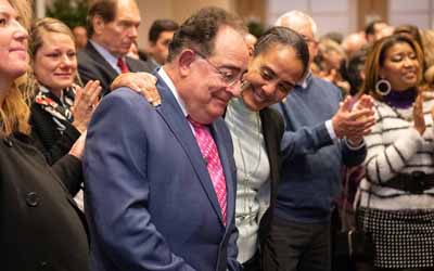 Dr. Perman is honored for his years of service as president of the University of Maryland, Baltimore. 