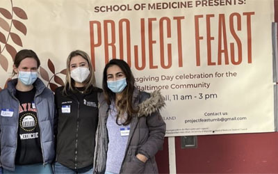 The University of Maryland School of Medicine hosts its annual, student-led volunteer event, Project Feast.
