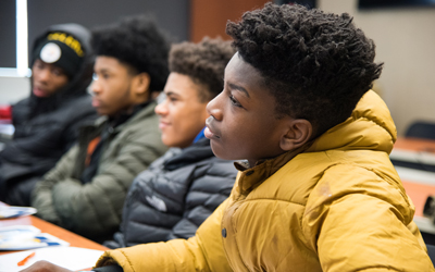 The CURE scholars learn more about life after high school during a visit to Coppin State University where they took a special tour of the campus.
